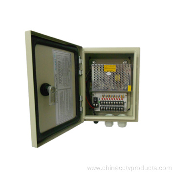 12VDC 10Amp 9Channel Waterproof CCTV Power Supply Box
